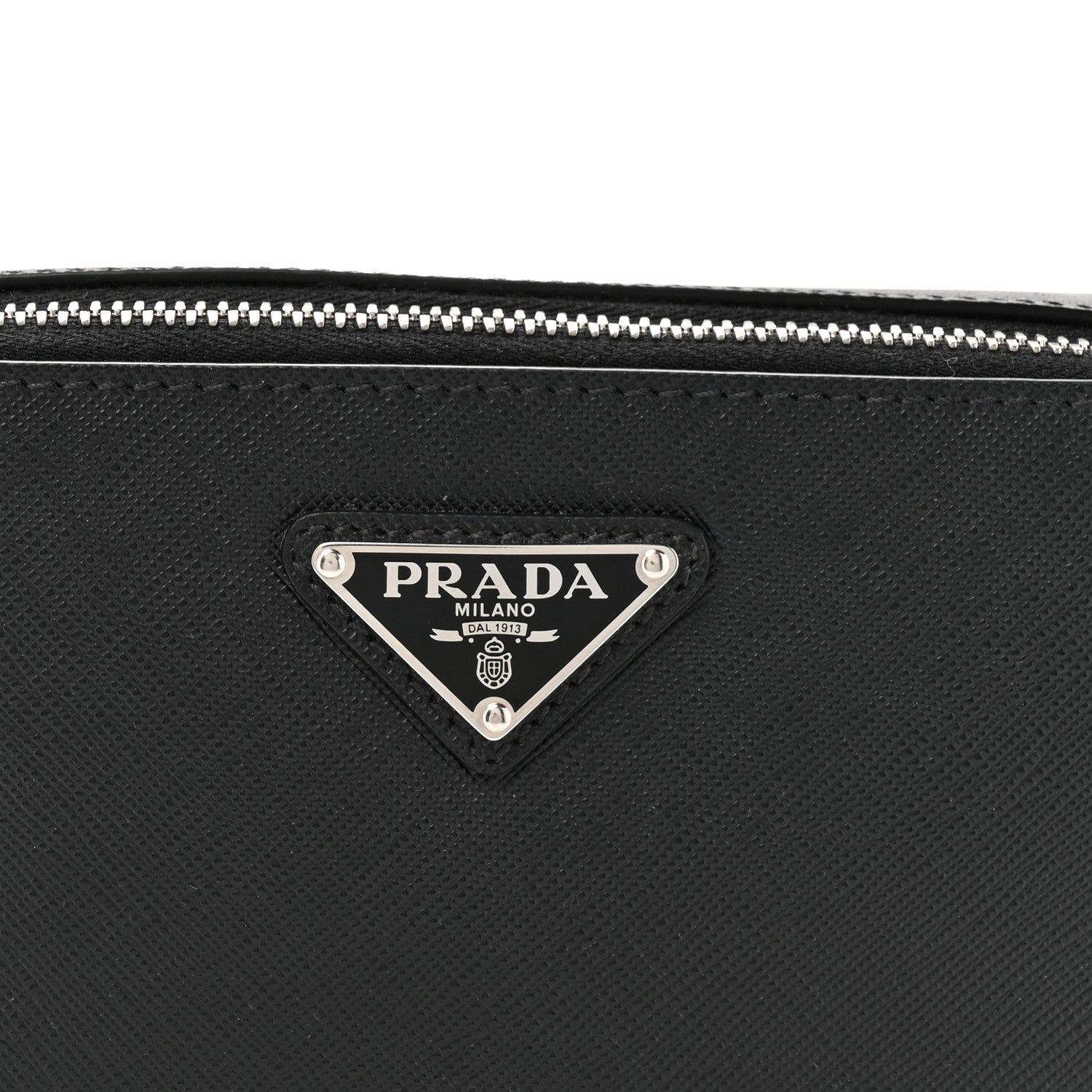 Prada Saffiano Travel Small Brique Crossbody Bag Black 7 of 10