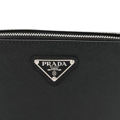 Prada Saffiano Travel Small Brique Crossbody Bag Black 7 of 10
