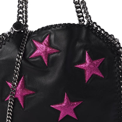 Stella McCartney Eco Alter Nappa Embossed Mini Star Falabella Tote Black Pink 10 of 10
