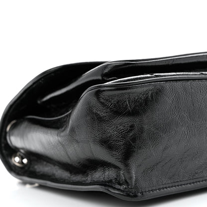 Saint Laurent Crinkled Calfskin Matelasse Monogram Medium Niki Chain Satchel Black 9 of 10