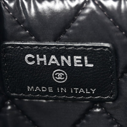 Chanel Patent Calfskin Quilted Beauty CC Clutch Black 6 of 8