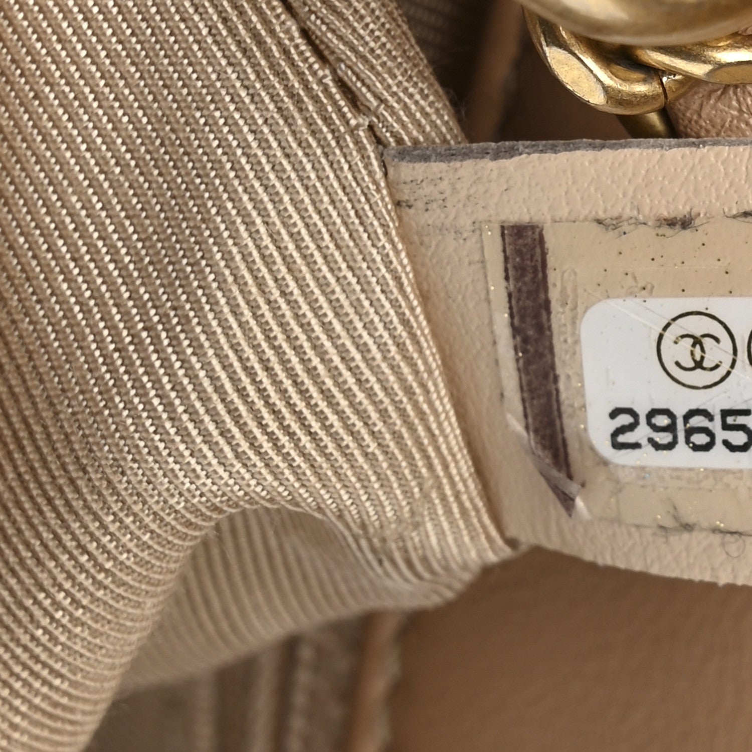 Chanel Calfskin Quilted Small Enchained Flap Beige 7 of 11