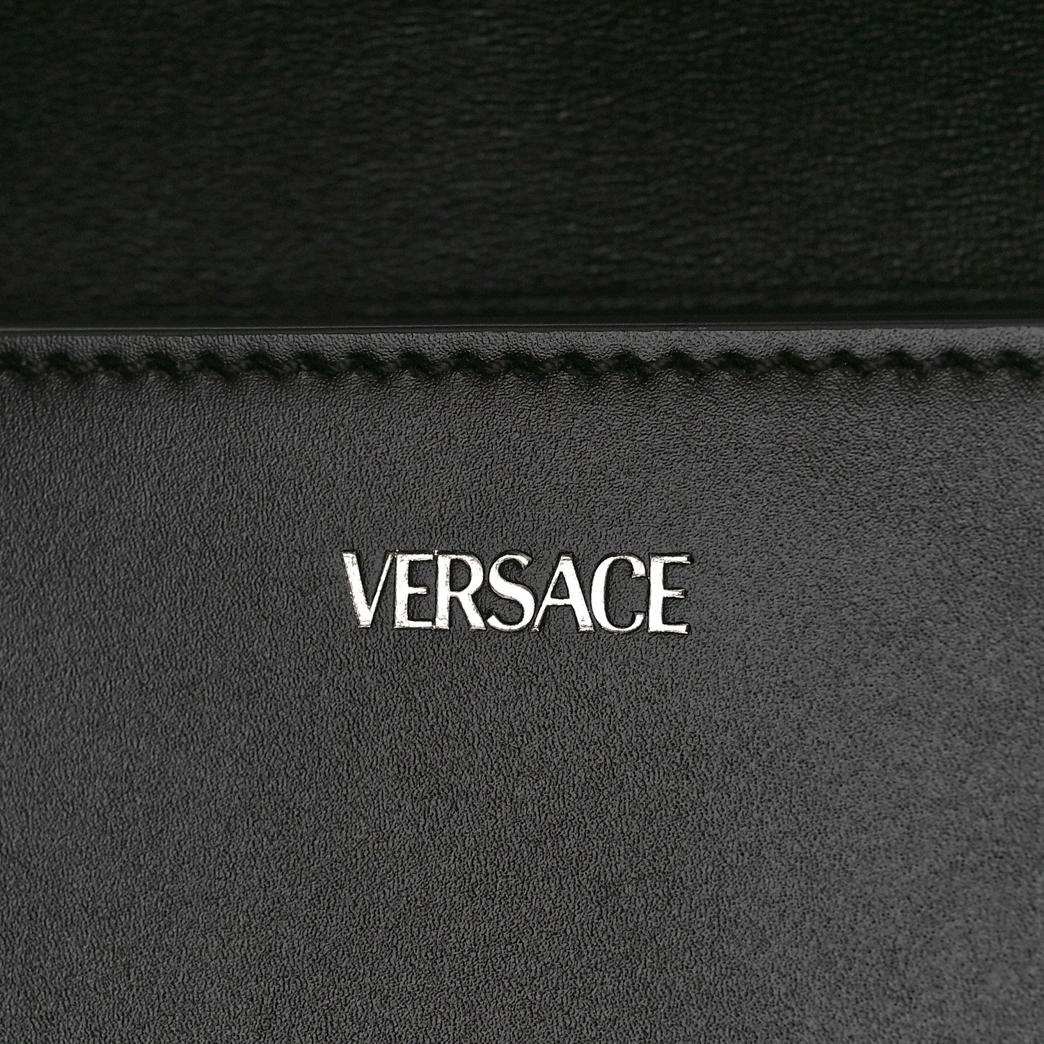Versace Calfskin Medium Greca Goddess Shoulder Bag Black 6 of 9