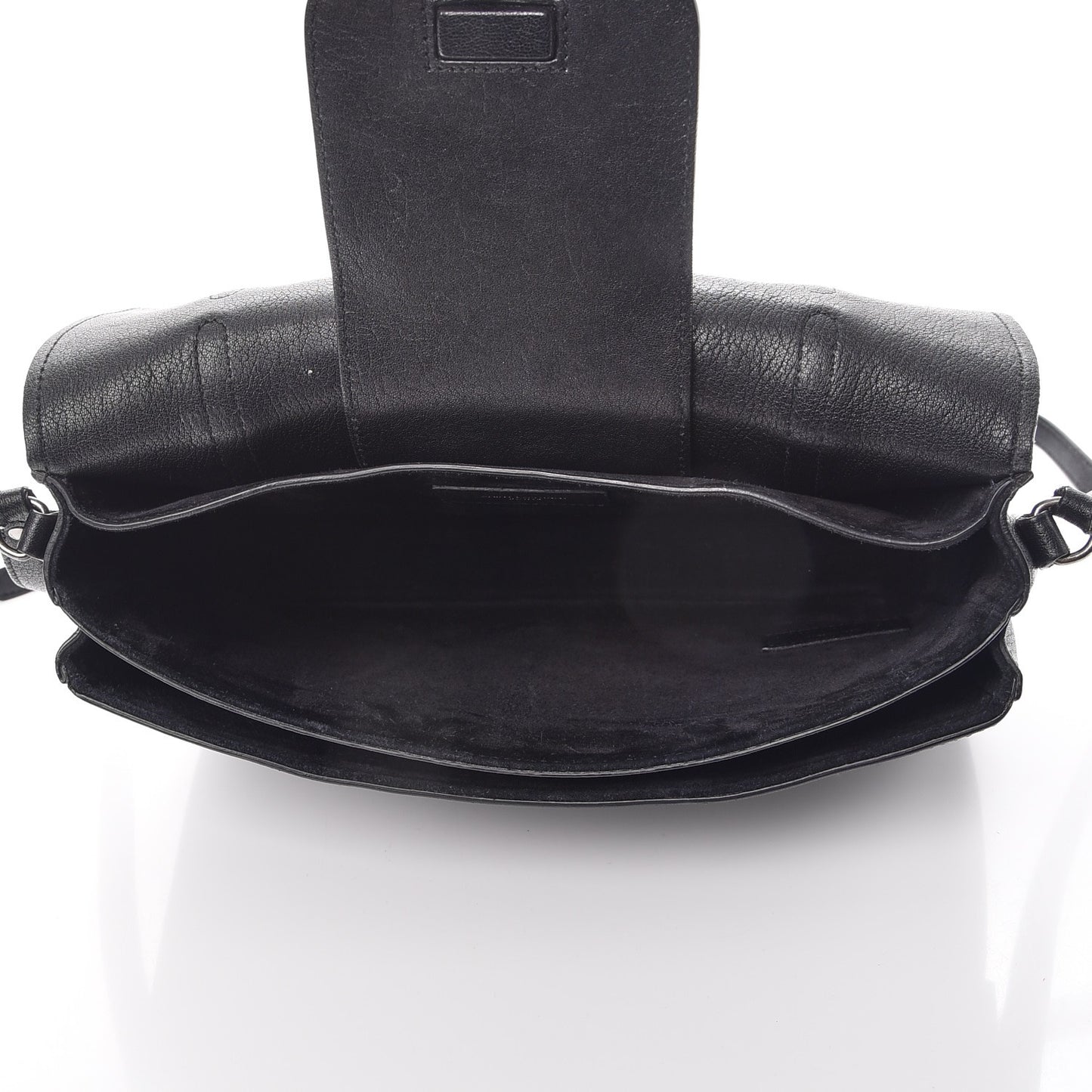 Lambskin Large Charlotte Messenger Bag Black