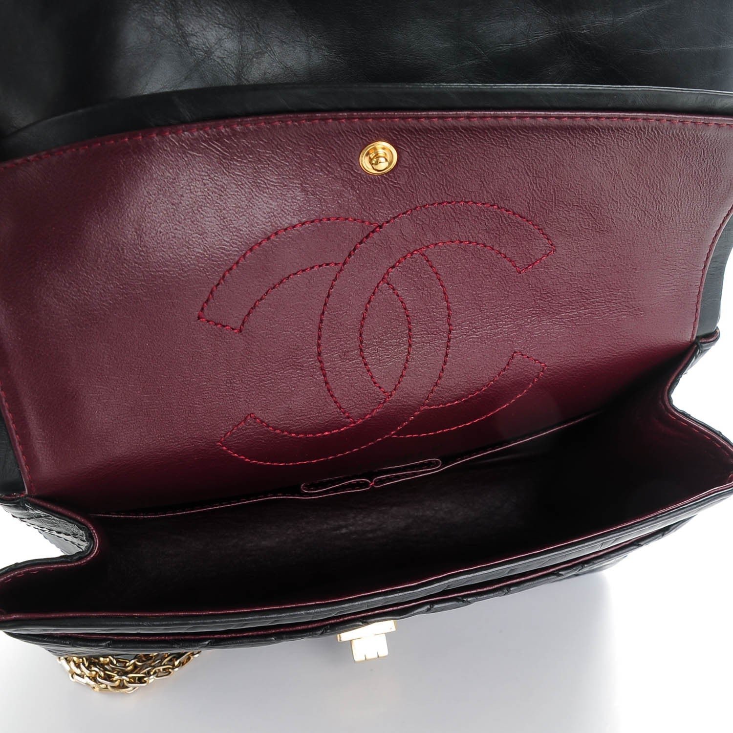 Chanel Aged Calfskin Quilted 2.55 Reissue 225 Flap Black 5 of 7