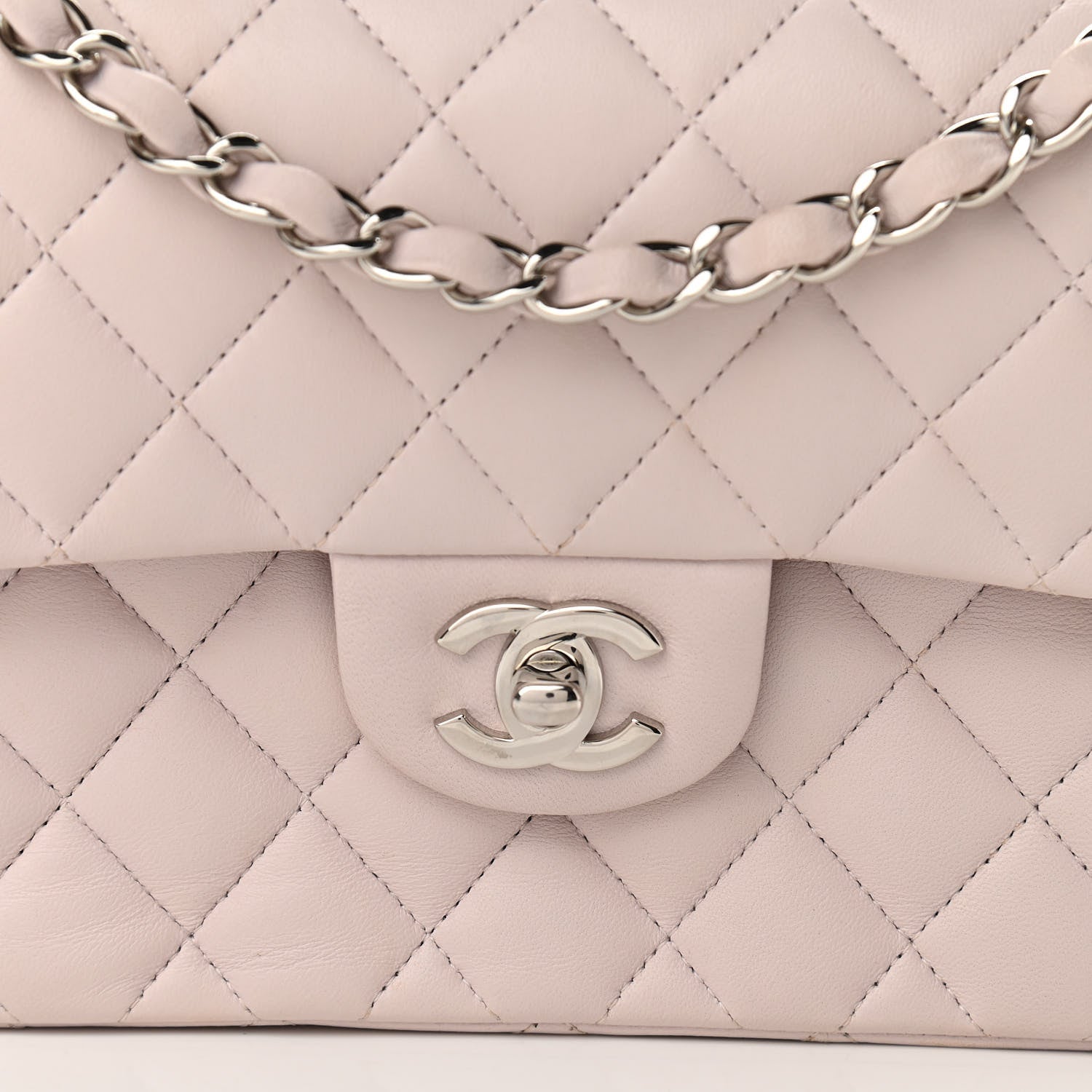 Chanel Lambskin Quilted Small Double Flap Light Purple 8 of 12