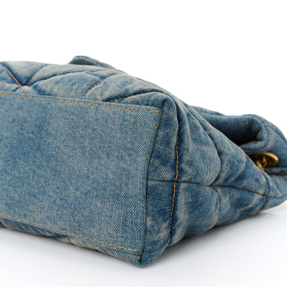 Saint Laurent Denim Quilted Small Loulou Puffer Monogram Chain Satchel Blue Cinnamon 10 of 10