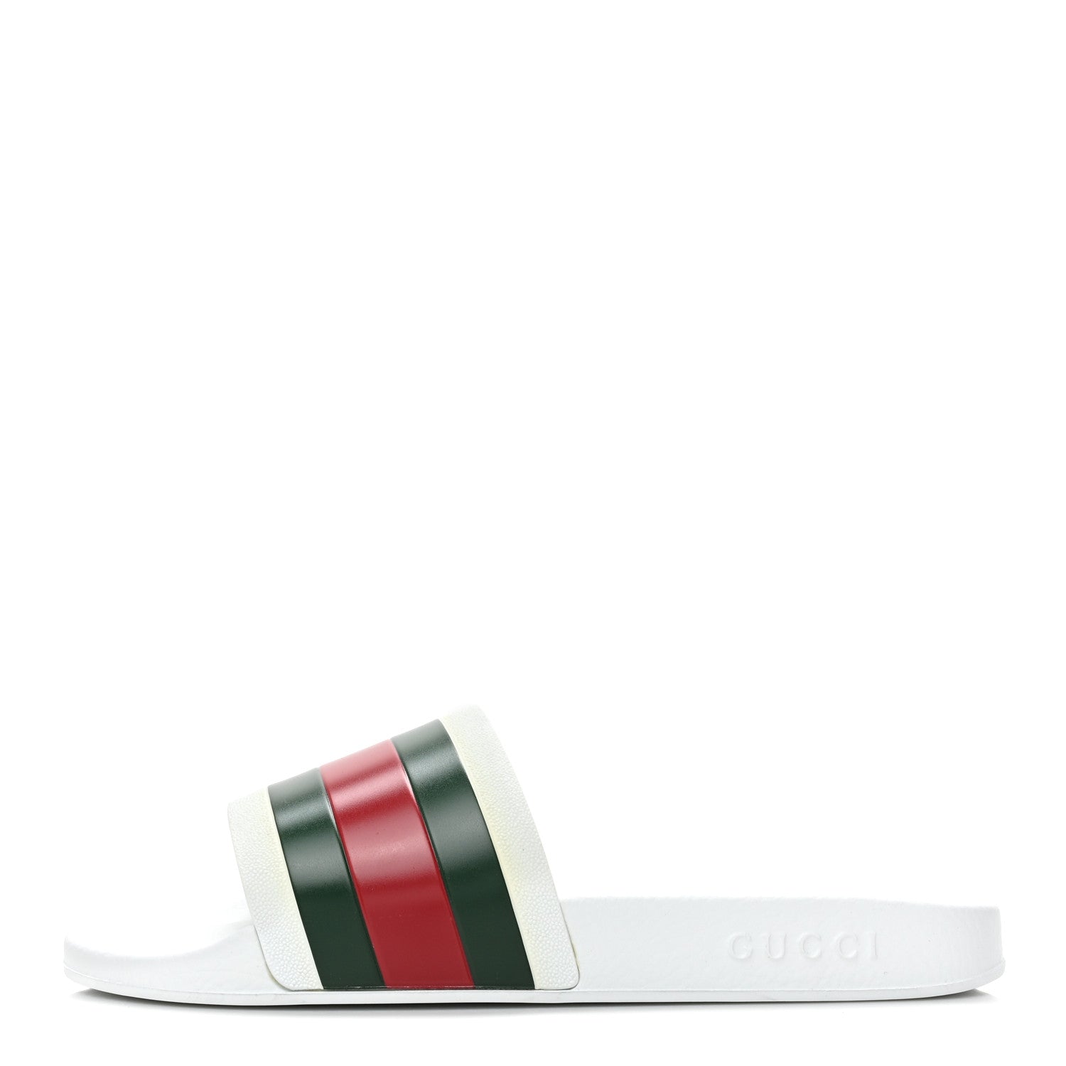 Gucci Rubber Web Mens Pool Slide Sandals 11 Great White 1 of 9