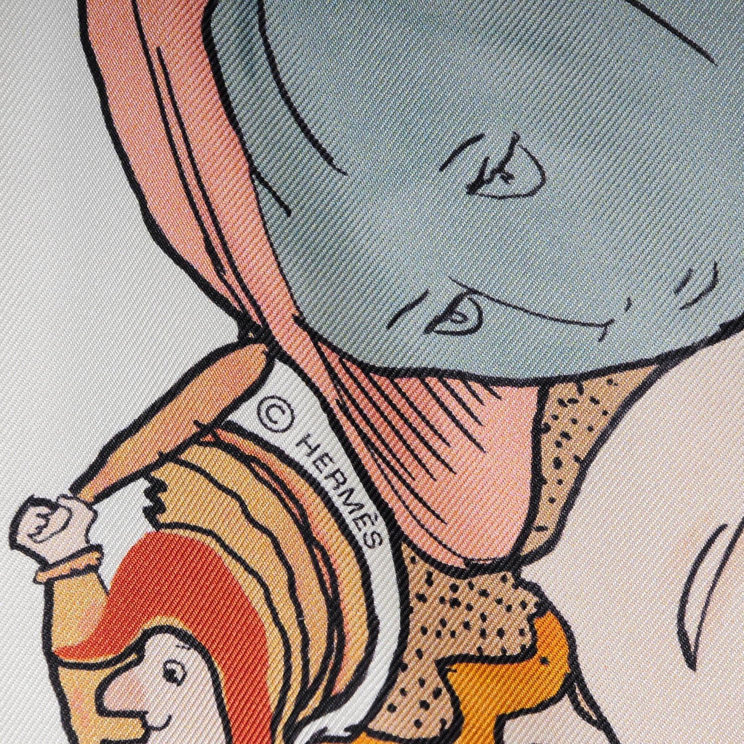 Hermes Silk Metamorphoses Par Paris Scarf 90 Cendre Brun Jaune 4 of 8