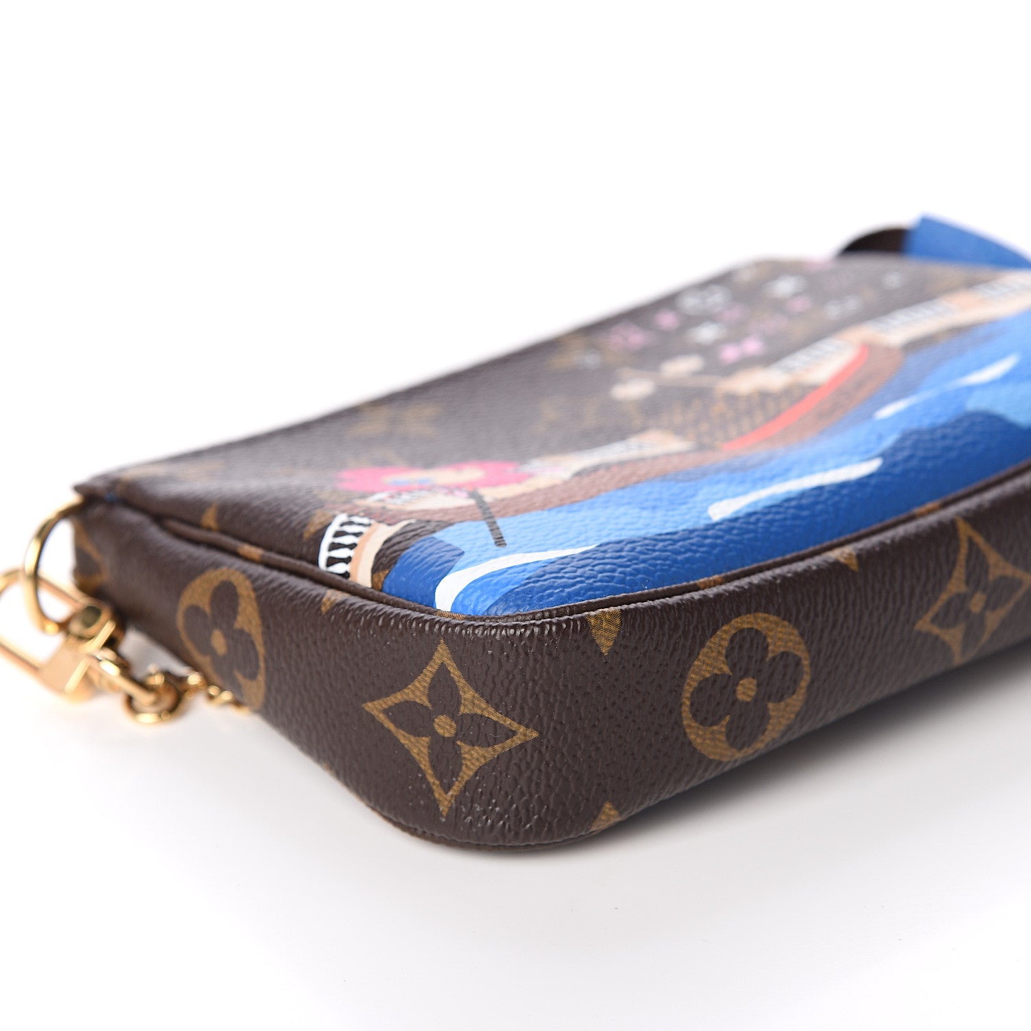 Louis Vuitton Monogram 2019 Christmas Animation Mini Venice Pochette Accessories Blue 6 of 8