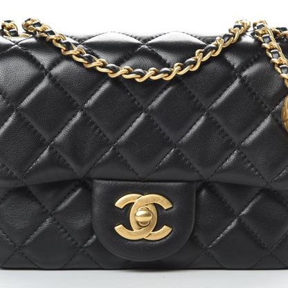 Chanel Lambskin Quilted Mini Pearl Crush Flap Black 8 of 13
