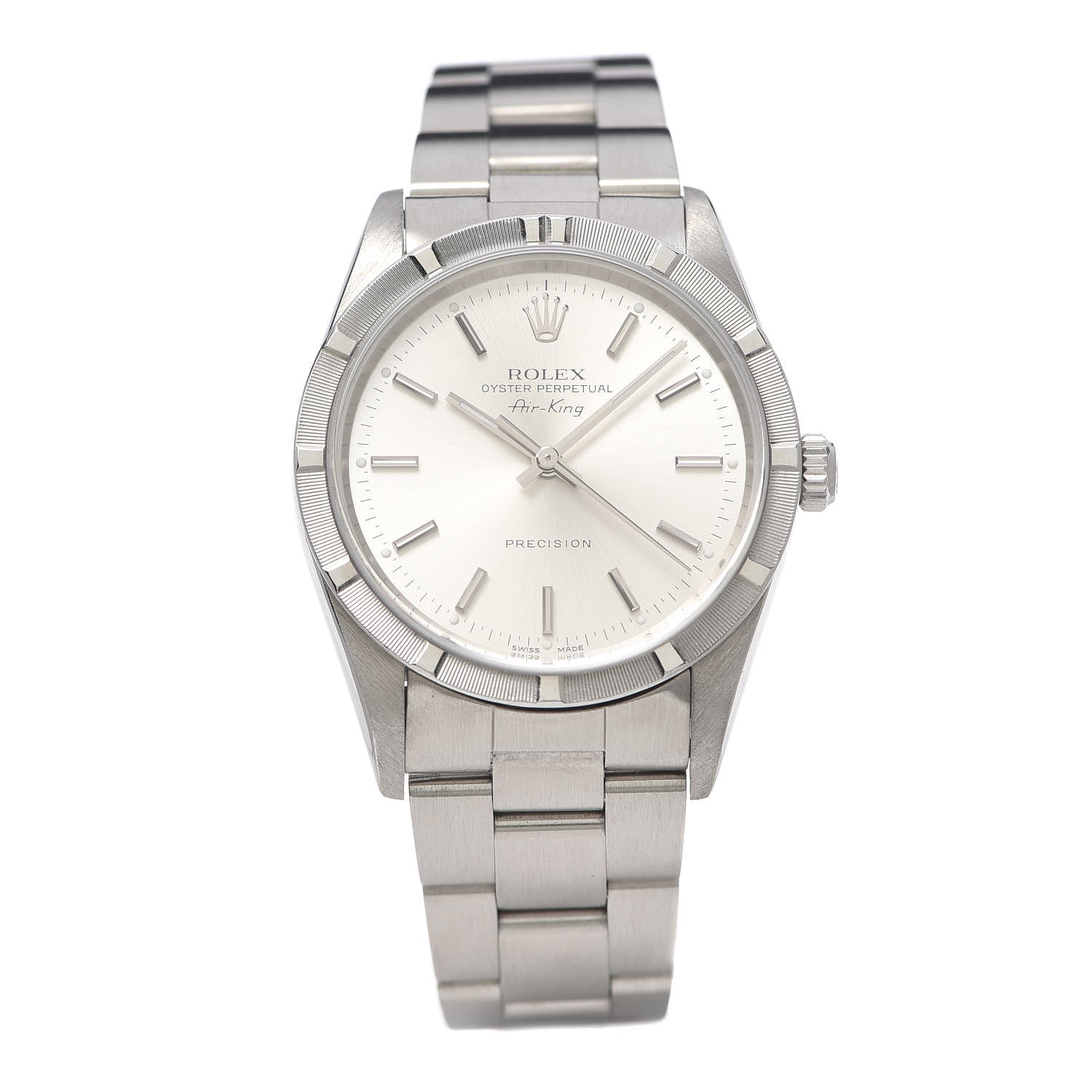 Rolex Stainless Steel 34mm Air-King Oyster Perpetual Precision Watch Silver 14010M 1 of 6
