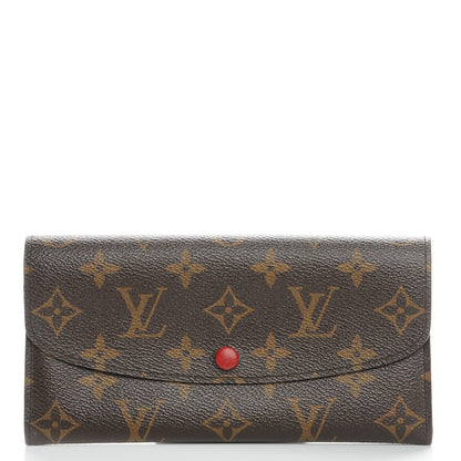 Louis Vuitton Monogram Emilie Wallet Red 1 of 9