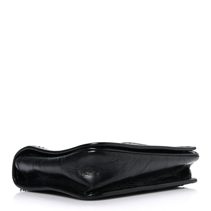 Saint Laurent Crinkled Calfskin Matelasse Monogram Niki Chain Wallet Black 4 of 10