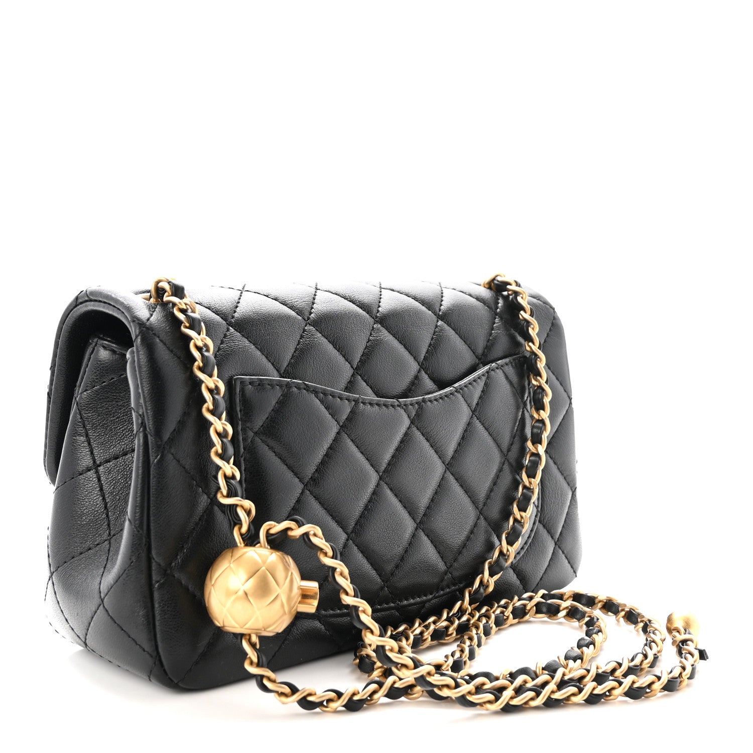 Chanel Lambskin Quilted Mini Rectangular Pearl Crush Flap Black 3 of 10