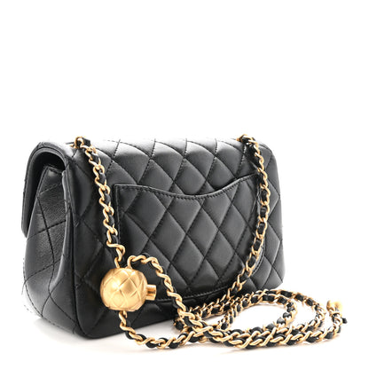 Chanel Lambskin Quilted Mini Rectangular Pearl Crush Flap Black 3 of 10
