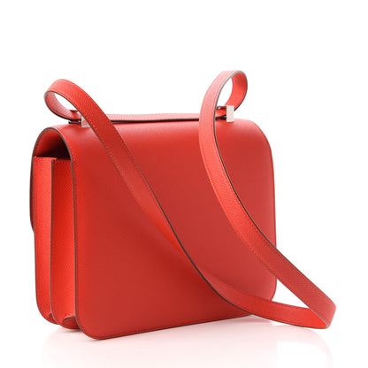 Hermes Epsom Enamel Constance 24 Rouge De Coeur Rubis 3 of 11