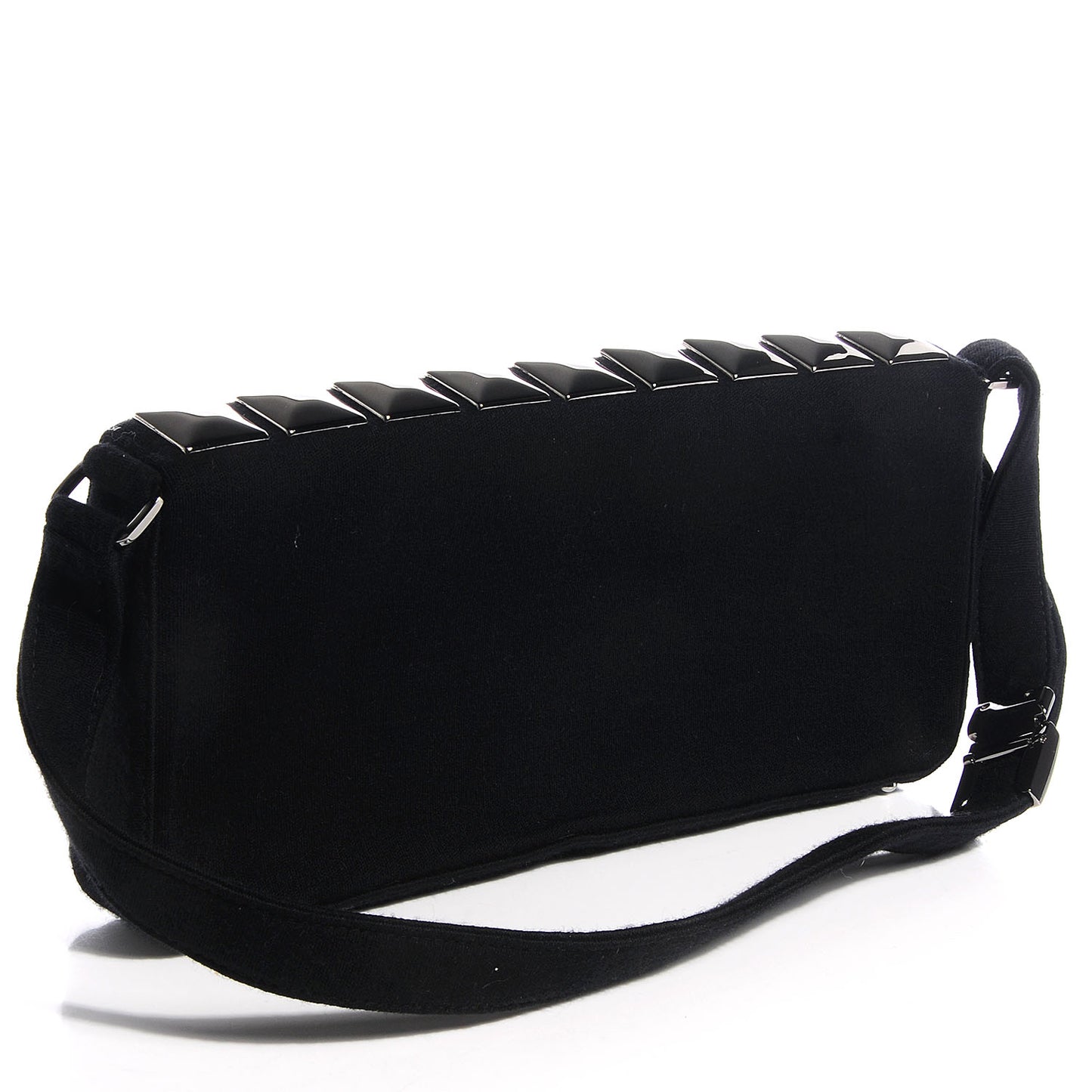 Jersey CC Pyramid Stud Flap Black