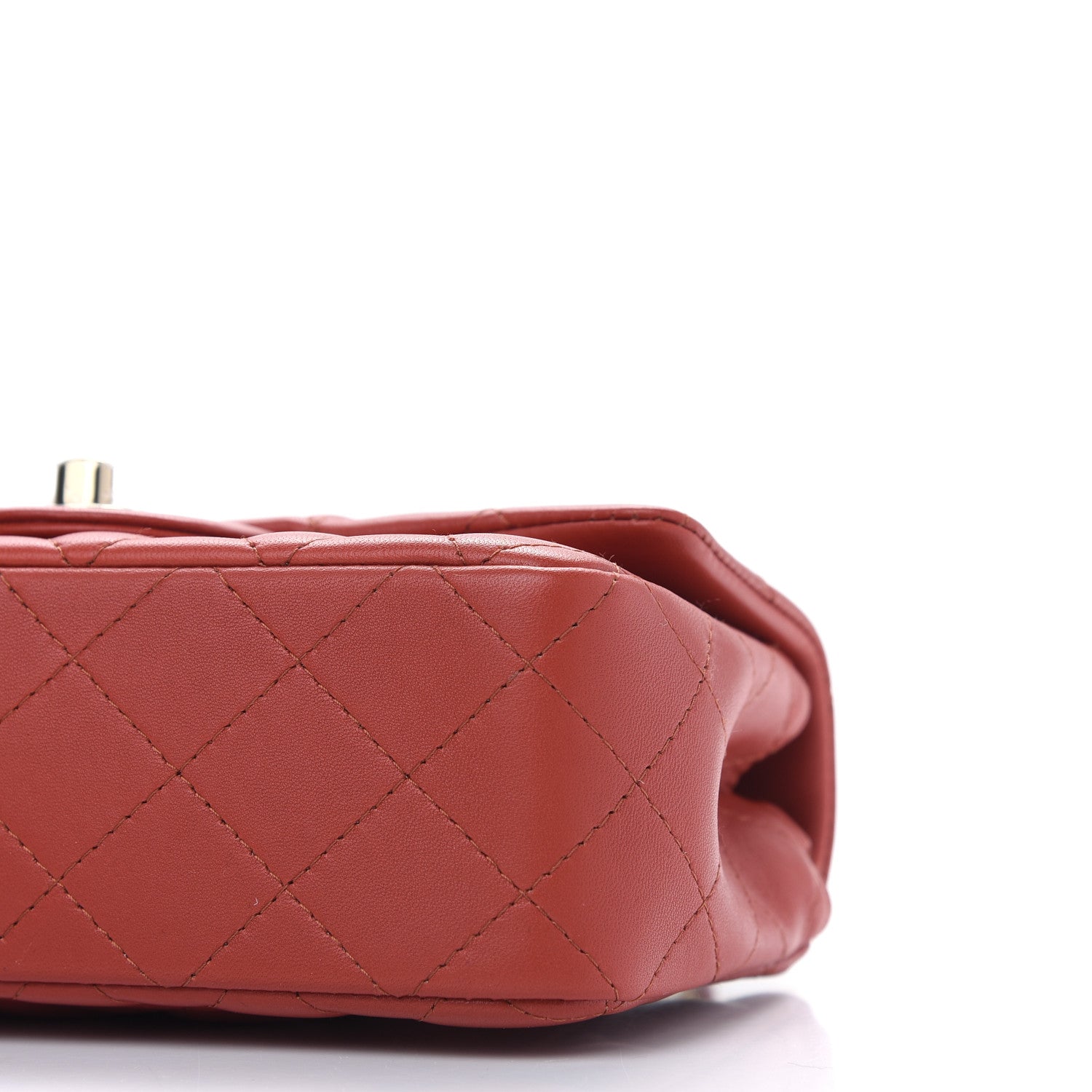 Chanel Lambskin Quilted Mini Rectangular Flap Red 9 of 9