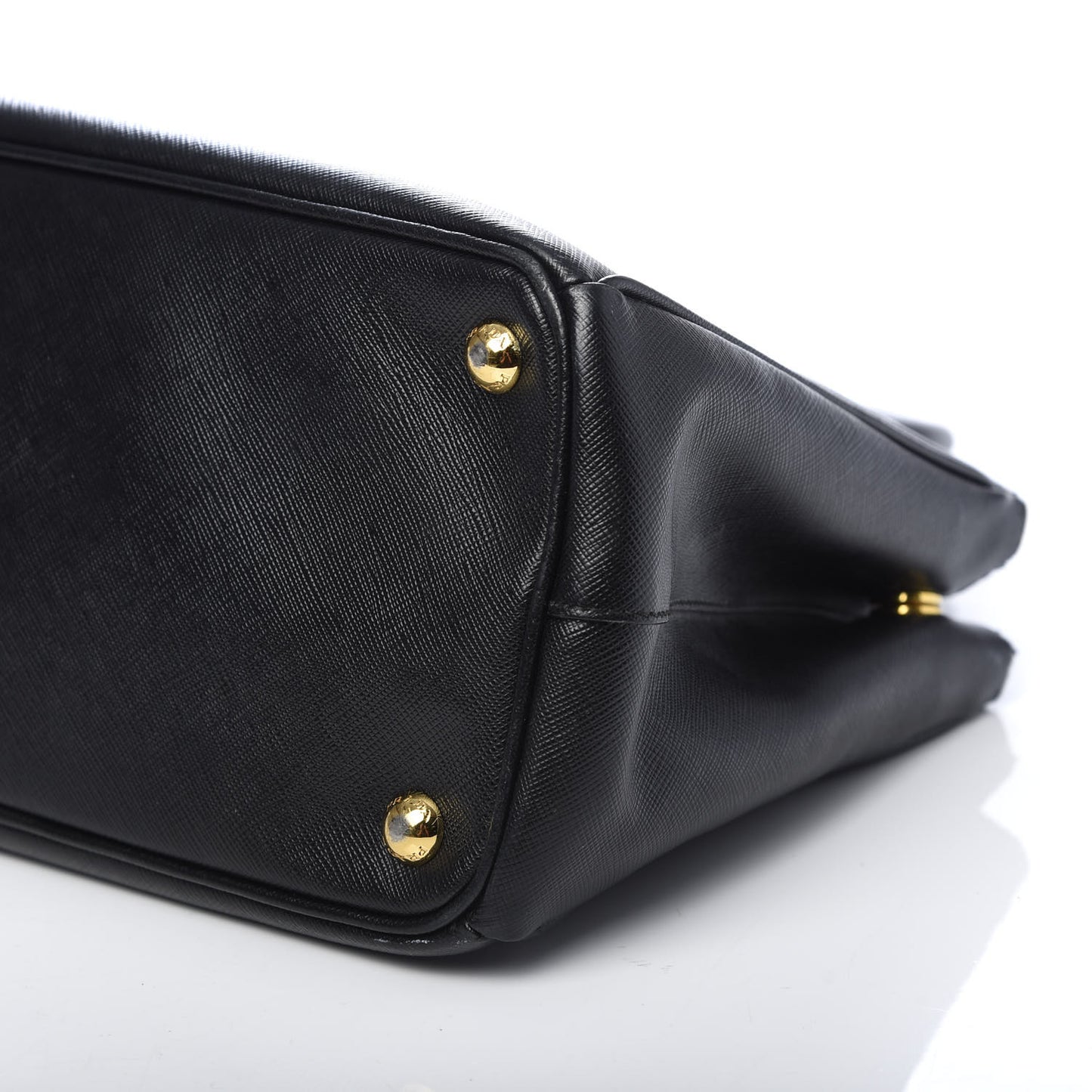 Saffiano Small Galleria Double Zip Tote Black
