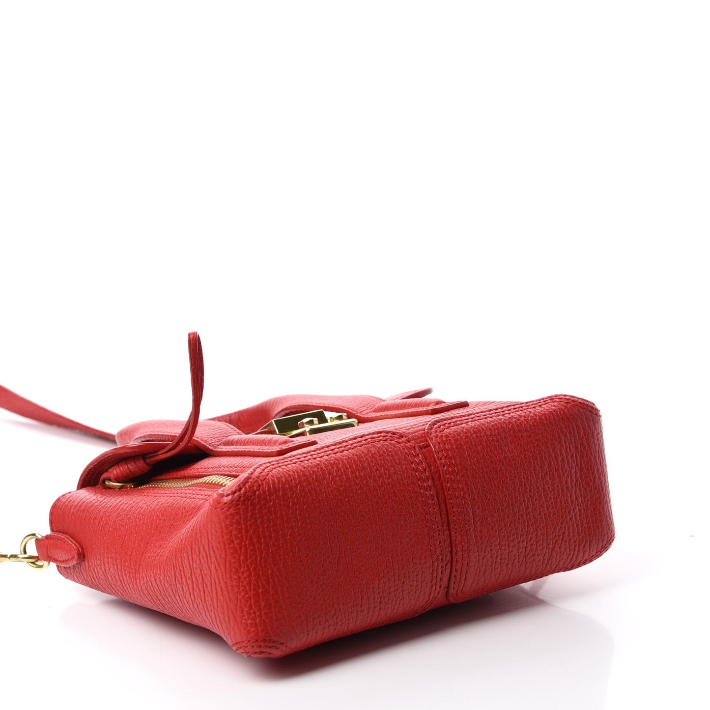 Textured Calfskin Mini Pashli Satchel Red