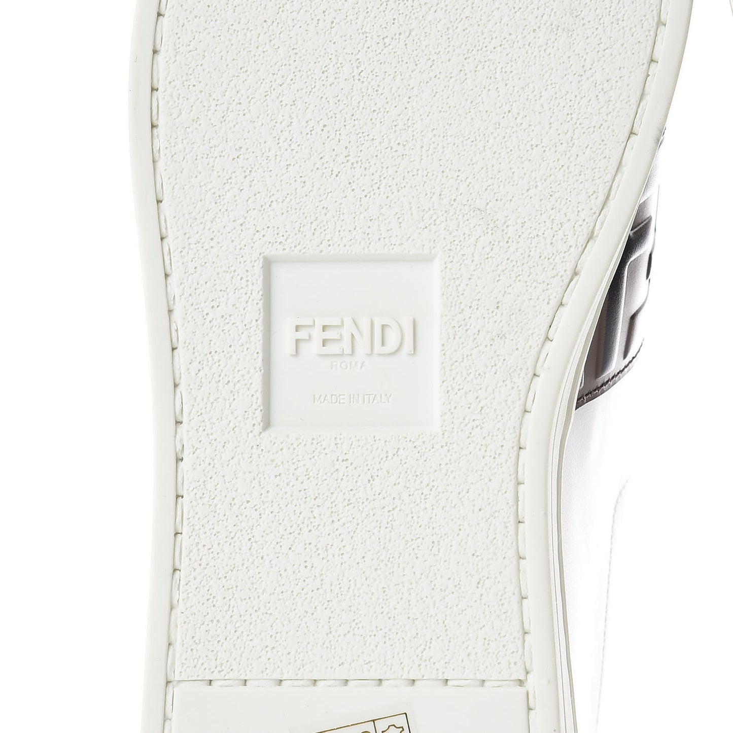 Vitello FF Embossed Womens Slip On Sneakers 36.5 Ultra White Maya Black