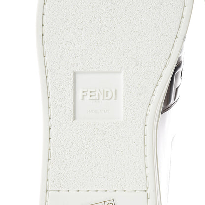 Fendi Vitello FF Embossed Womens Slip On Sneakers 36.5 Ultra White Maya Black 6 of 9