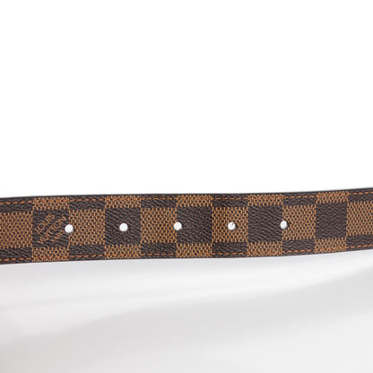 Louis Vuitton Damier Ebene LV Paris Buckle Belt Gold 90 36 4 of 5