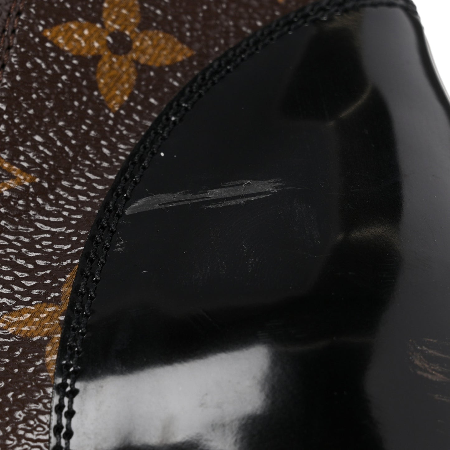 Patent Calfskin Monogram Star Trail Ankle Boots 38 Black