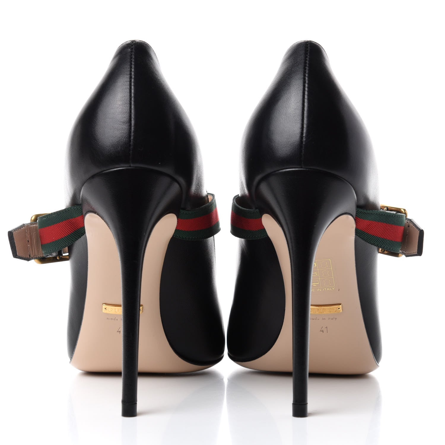 Gucci Malaga Kid Sylvie High Heel Pumps 41 Black 7 of 11
