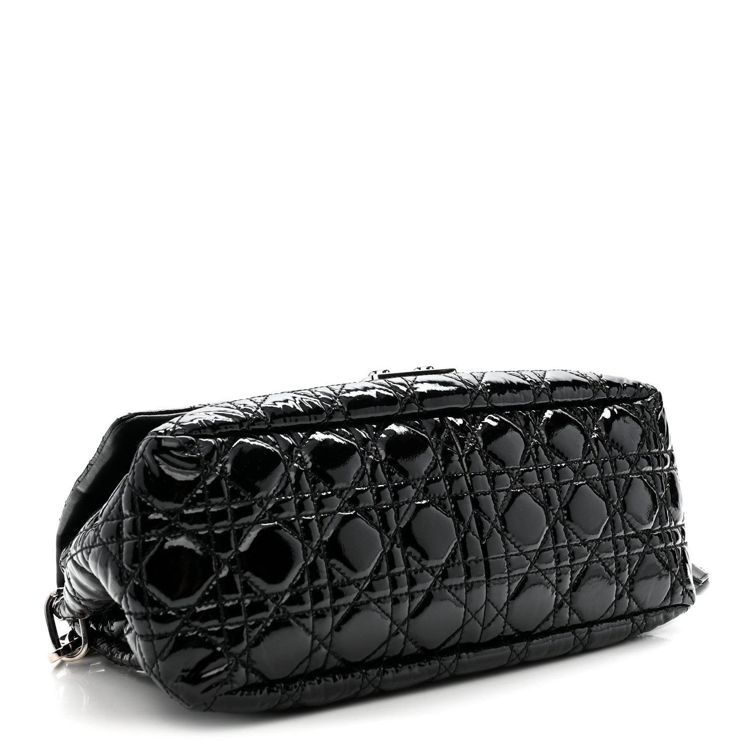 Christian Dior Patent Cannage New Lock Flap Black 4 of 12