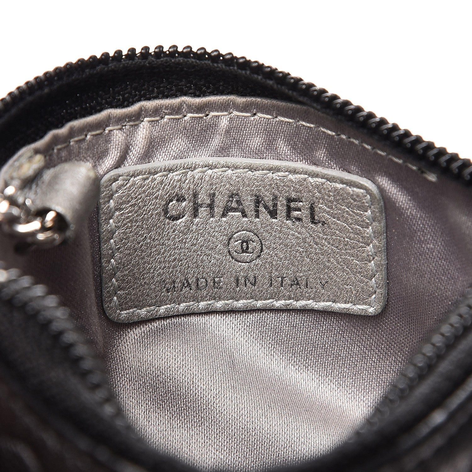 Chanel Lambskin Camellia Embossed Key Holder Case Black 6 of 8
