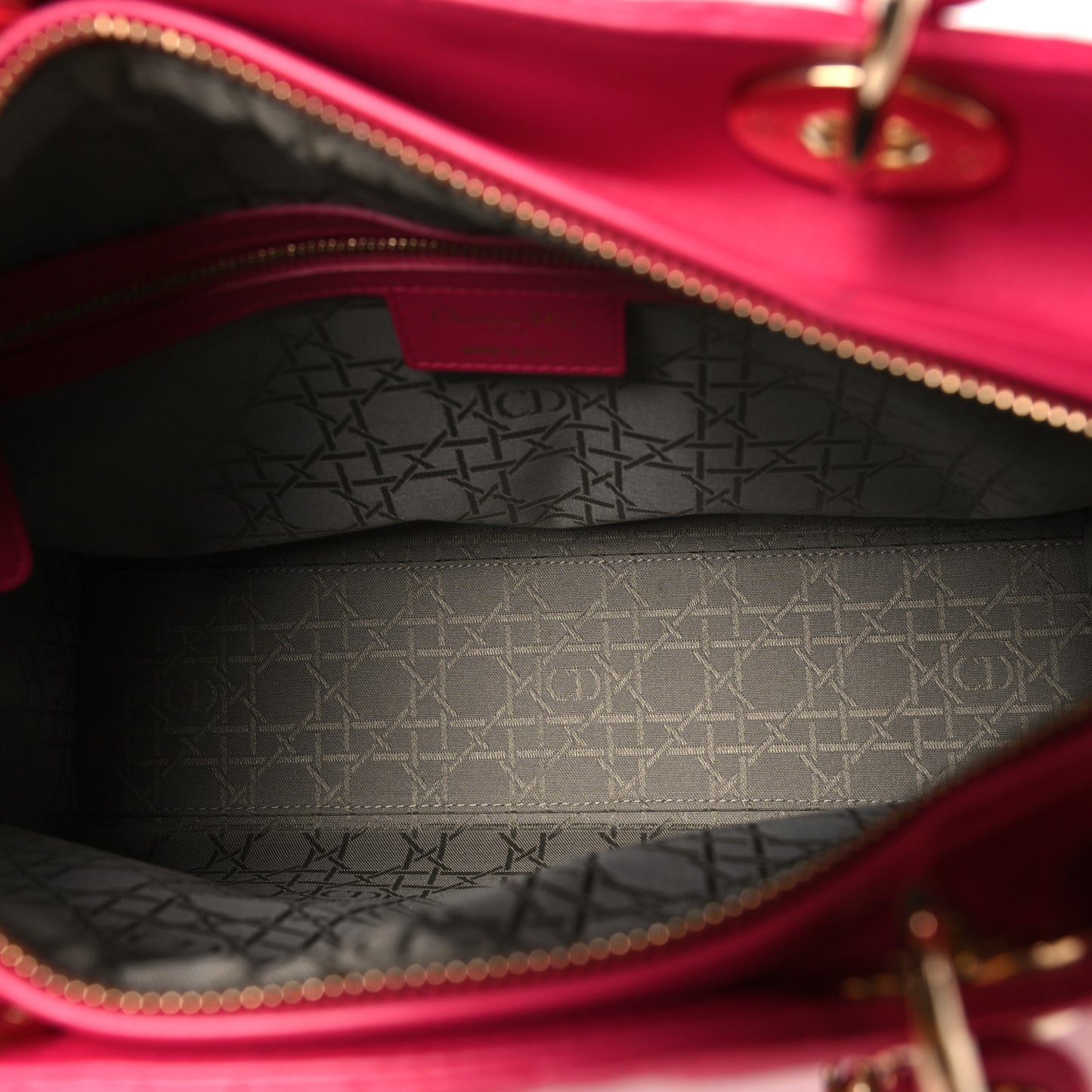 Lambskin Cannage Large Lady Dior Pink
