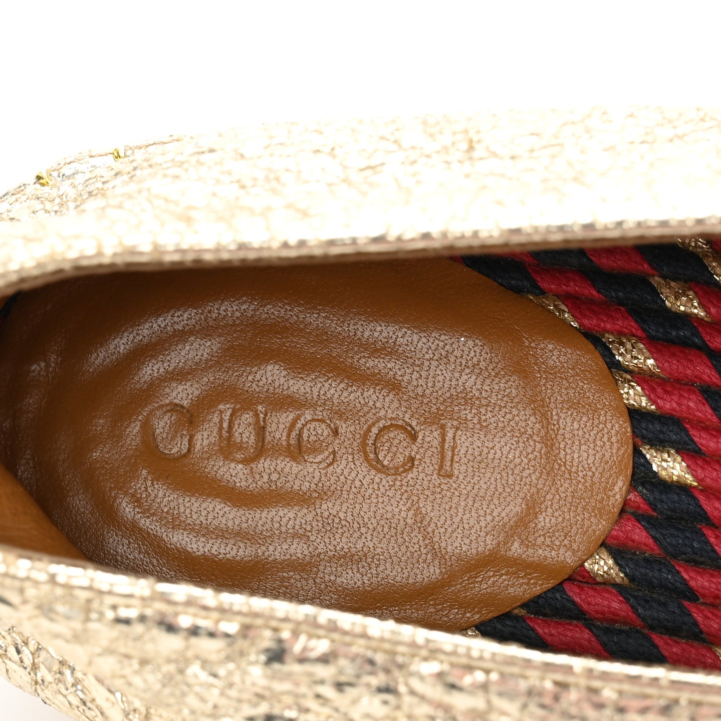 Galassia Web Bee Embroidered Espadrilles  36.5 Platino