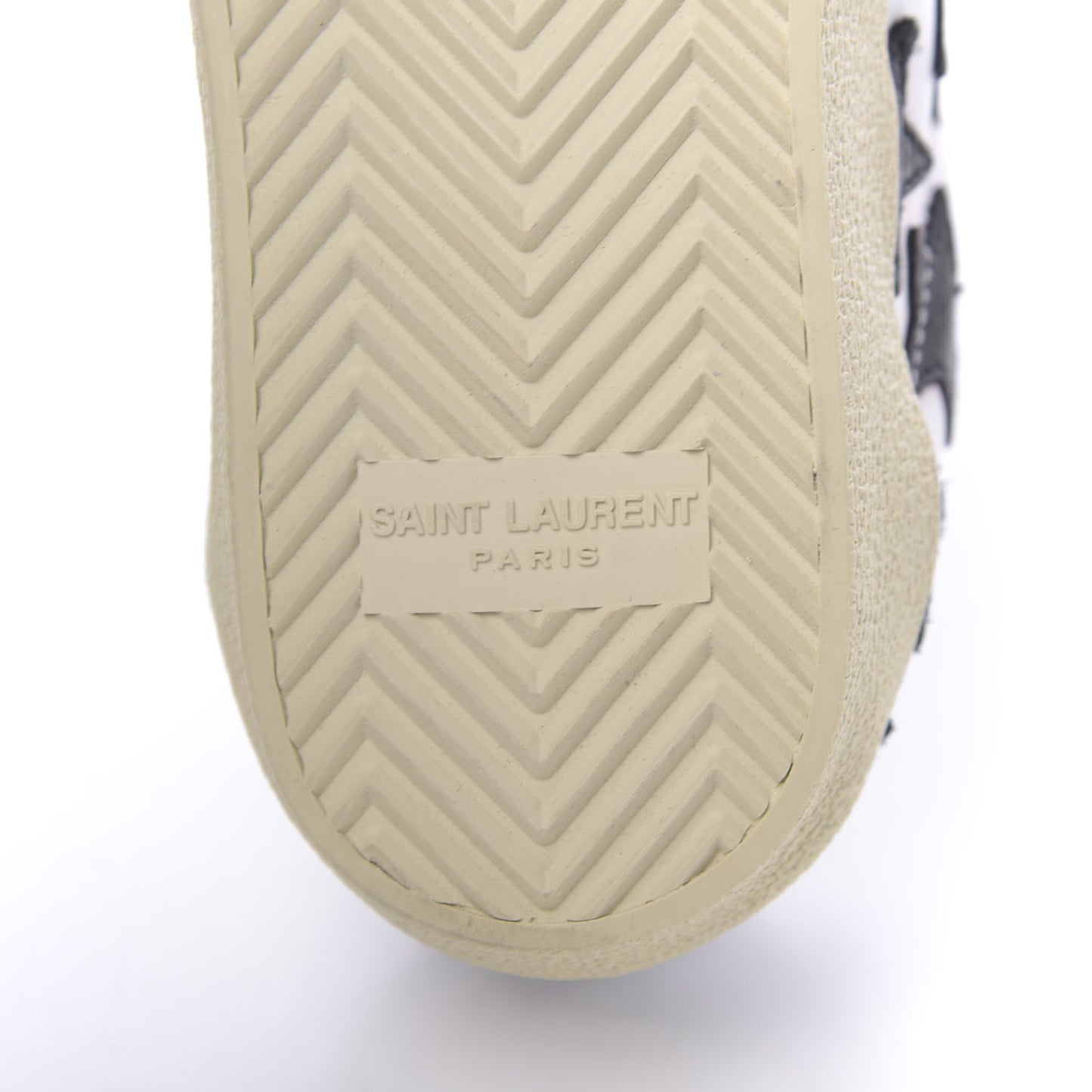 Calfskin Star Court Sneakers 35 White Black