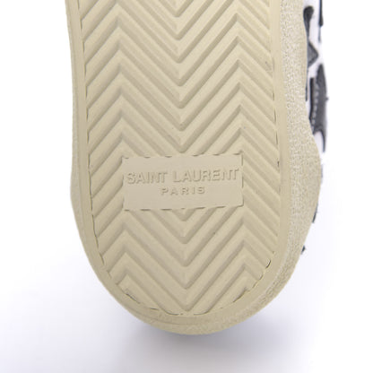 Saint Laurent Calfskin Star Court Sneakers 35 White Black 8 of 9