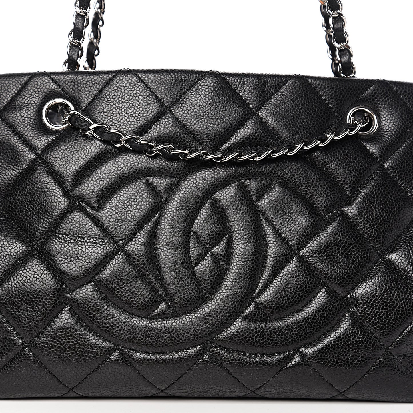 Caviar Quilted CC Timeless Tote Black