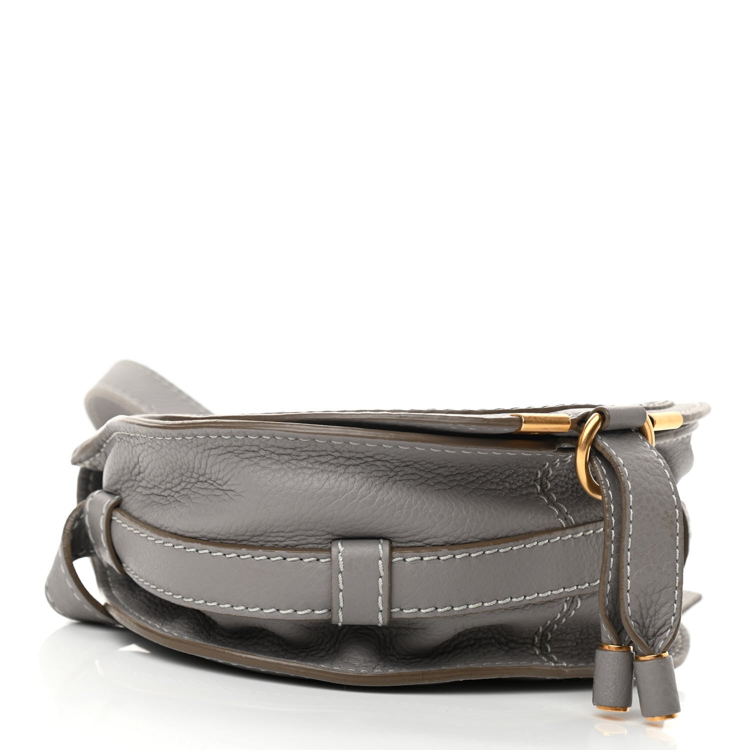 Chloe Calfskin Mini Marcie Round Crossbody Bag Cashmere Grey 4 of 10