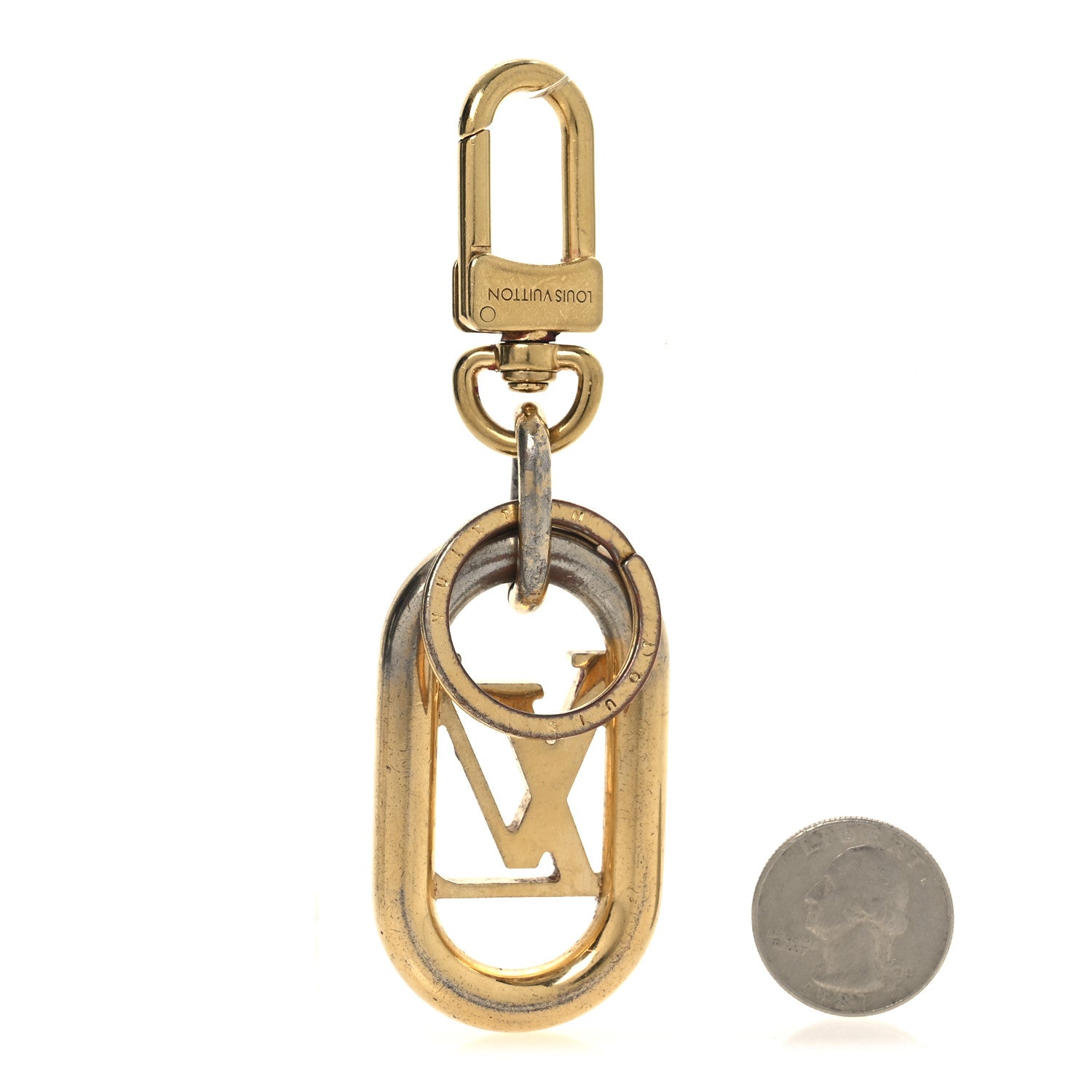 Louis Vuitton LV Link Bag Charm Key Holder Gold 1734140 – FASHIONPHILE