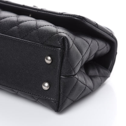 Chanel Caviar Lizard Quilted Mini Coco Handle Flap Black 9 of 10