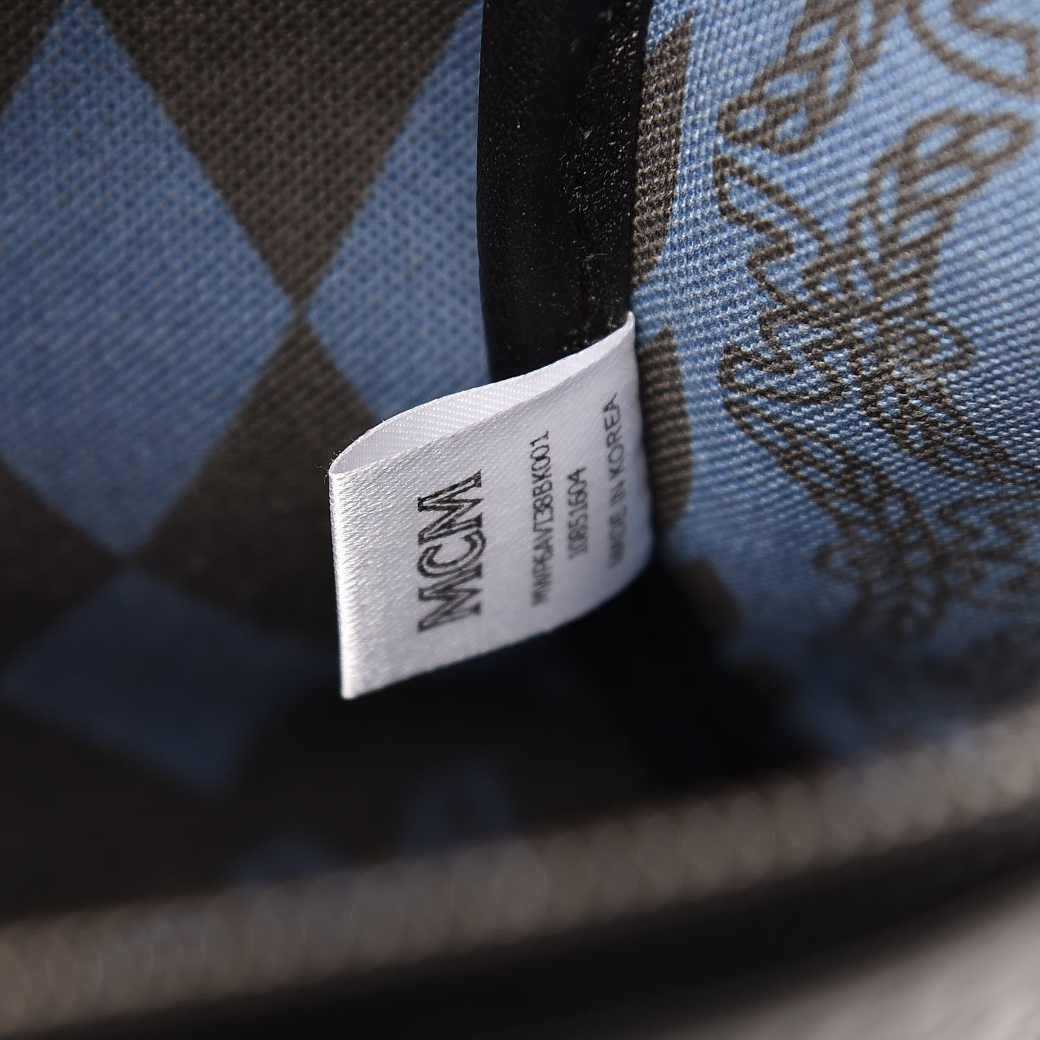 MCM Visetos Liz Shopper Tote Pouch Black 7 of 11