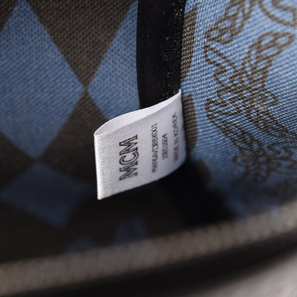 MCM Visetos Liz Shopper Tote Pouch Black 7 of 11