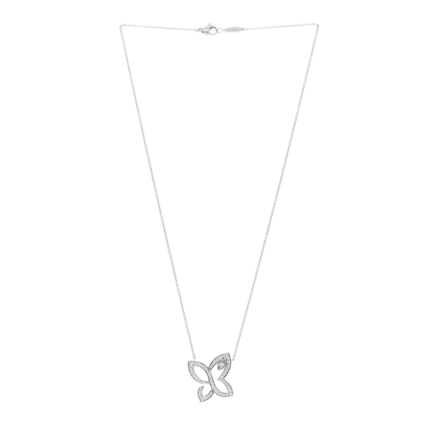 Harry Winston Platinum Diamond Infinite Lily Cluster Pendant Necklace 3 of 5
