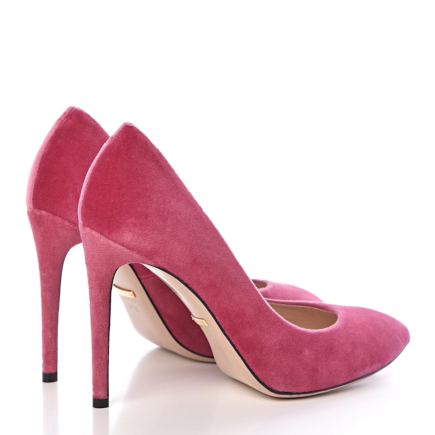 Gucci Velvet Removable Web Bow Pumps 38.5 Tibet Red 4 of 16