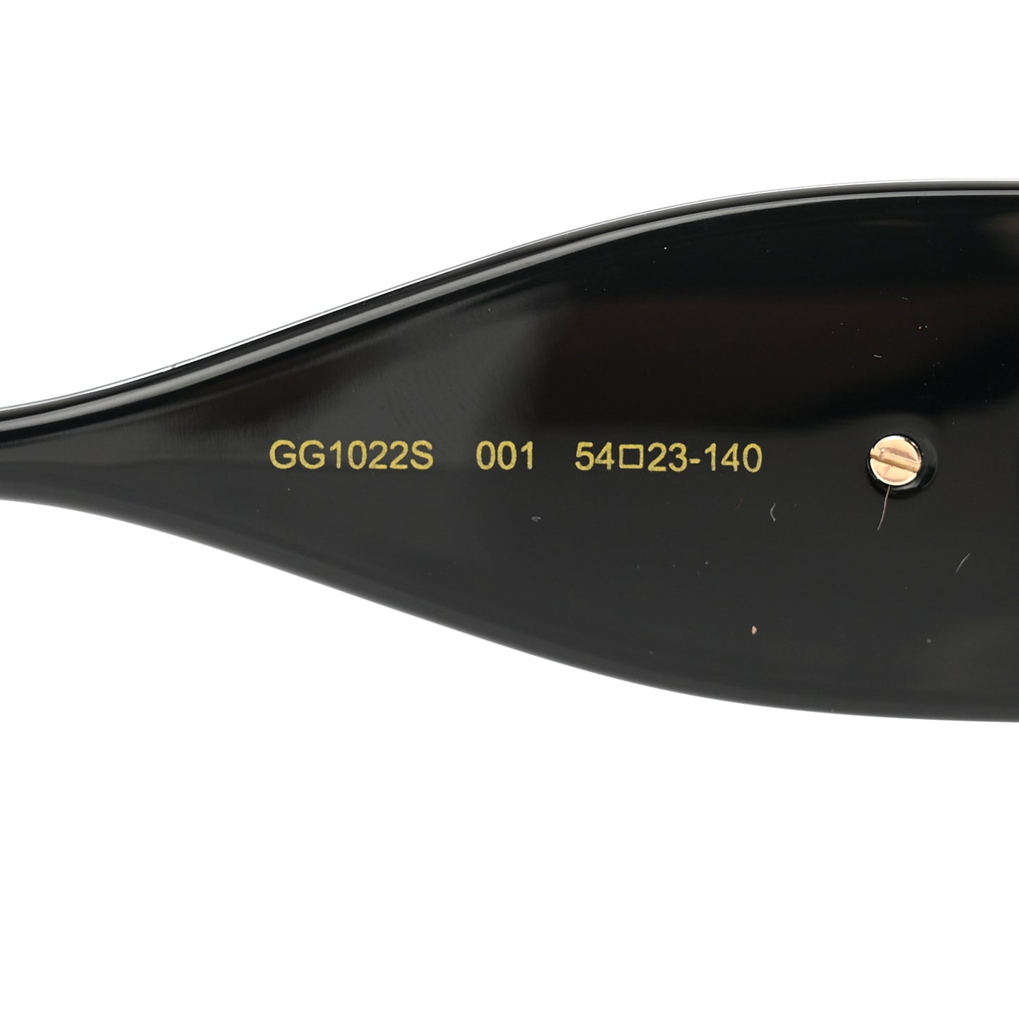 Acetate Rectangular Frame Chain Sunglasses GG1022S Black
