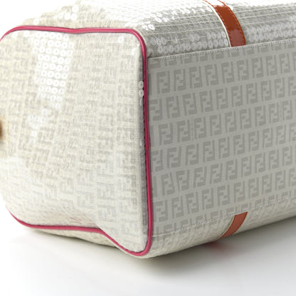 Fendi Sequin Patent Calfskin Zucchino Forever Boston White Multicolor 5 of 8
