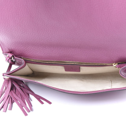 Gucci Pebbled Calfskin Medium Soho Clutch Peonia Flower 6 of 9