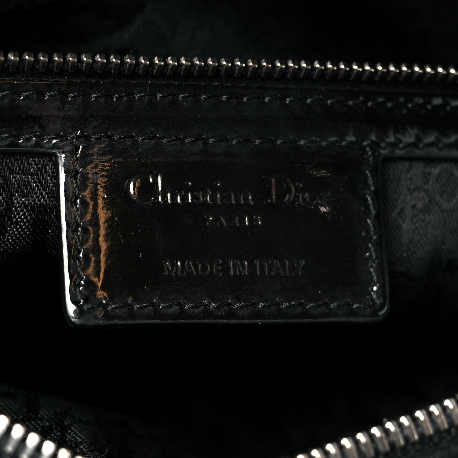 Christian Dior Patent Cannage Large Lady Dior Black 6 of 10