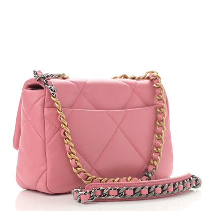 Chanel Lambskin Quilted Medium Chanel 19 Flap Pink 3 of 11