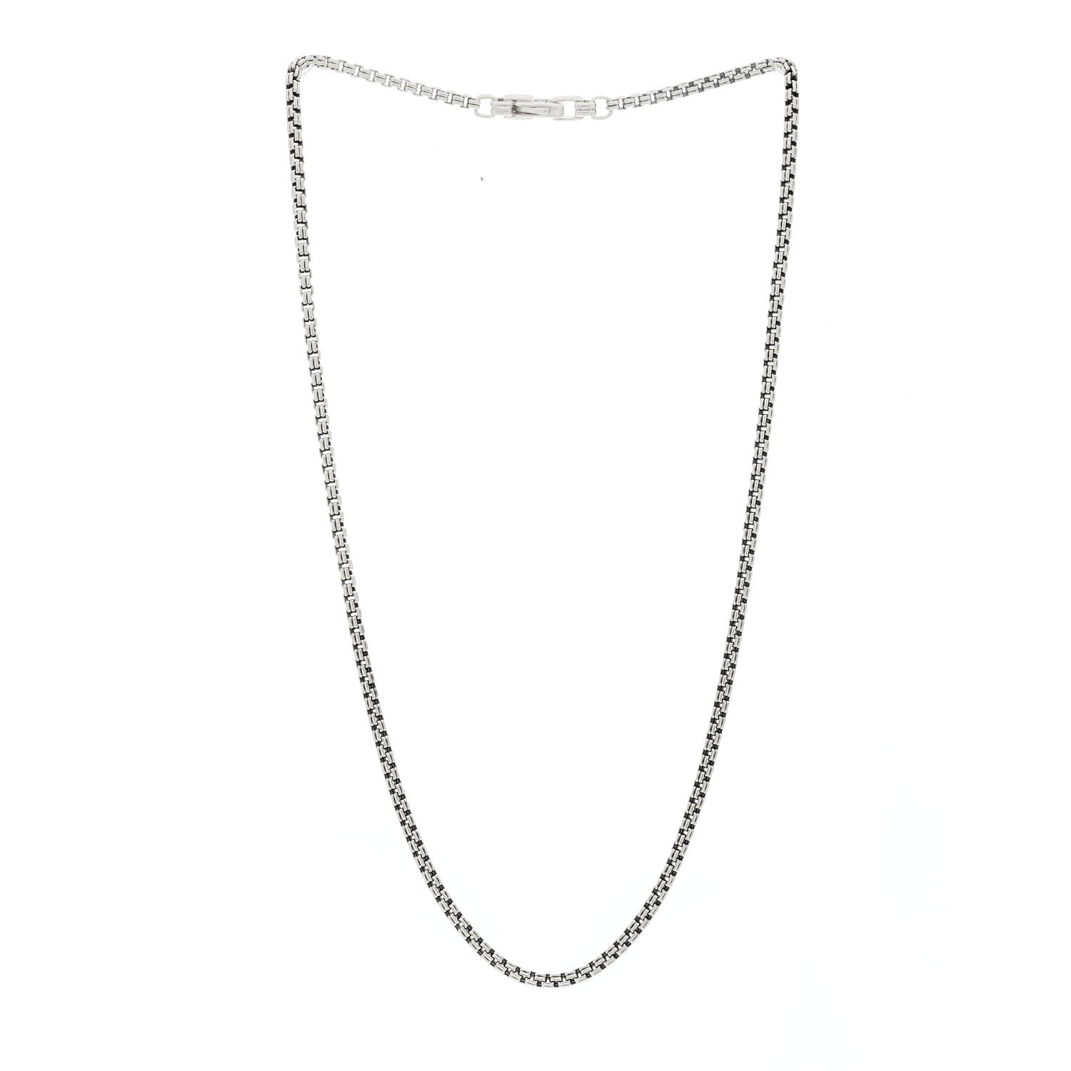 David Yurman Sterling Silver 2.7mm Small Box Chain Necklace 18" 2 of 3